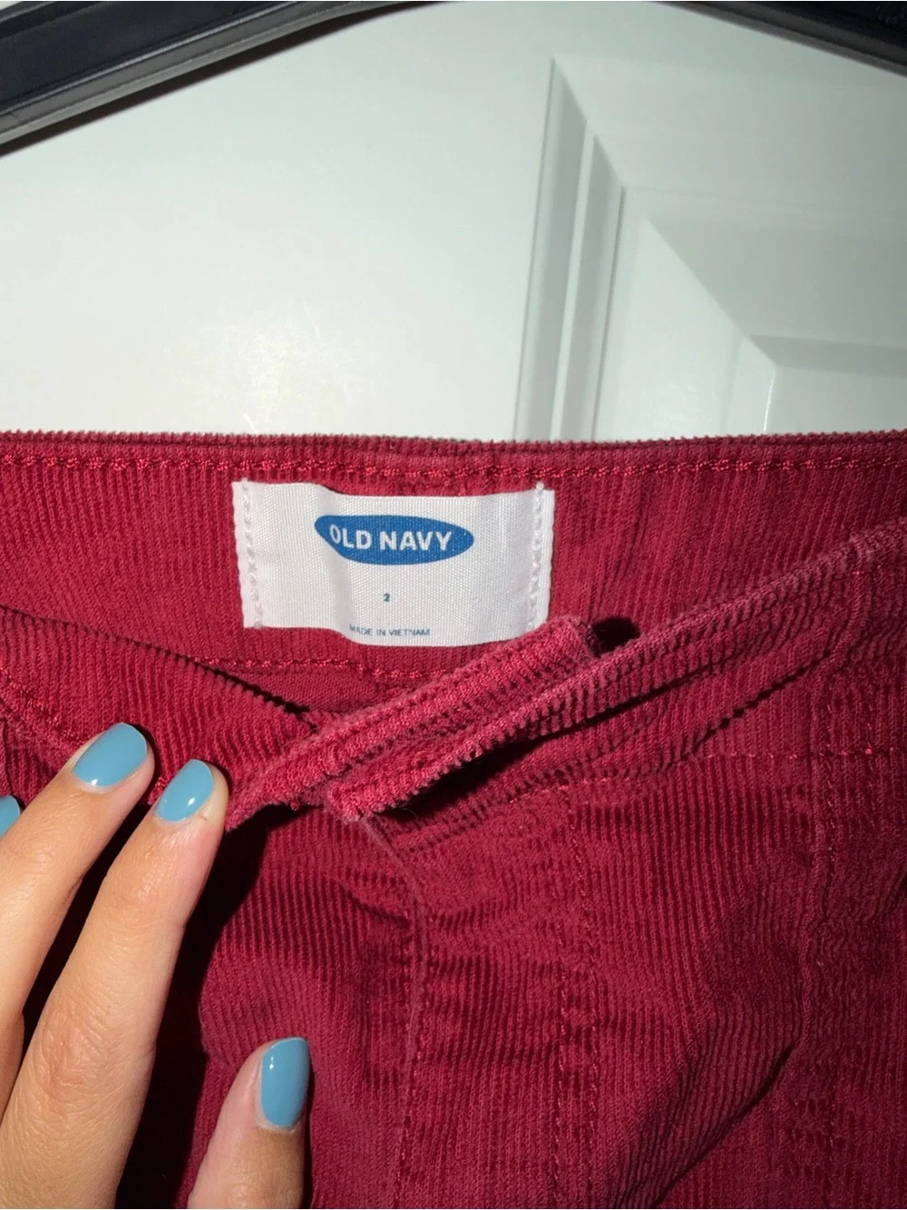 Old Navy Corduroy Mini Skirt in Wine Red